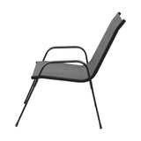 Gardeon 4PC Outdoor Dining Chairs Stackable Lounge Chair Patio Furniture Grey FF-B-STA-CHAIR-GE-X4