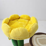 CATIO Log Cat House With Yellow Camelia Cat Scratching Tree V390-C7079