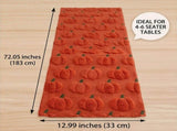Fall Table Runner with Thanksgiving Pumpkins Design, Color 8 - Heat & Scratch Resistant, V1366-AZ2-W-15331