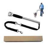 Versatile 2-in-1 Bicycle Dog Walker Leash with Shock-Absorbing Bungee, Adjustable Seatpost Mount, V1341-ZY-ZXUCP8UU-SILVER