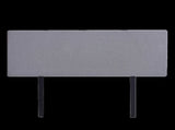 Linen Fabric Queen Bed Deluxe Headboard Bedhead - Slate Ash V63-839551