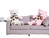 NNECN Huge 100cm Giant Pink Teddy Bear Soft Plush Cotton Scarf Bear Toy Doll Stuffed V728-NNETEDP