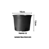10 pcs Plastic Flower Pots, 16Cm Thicken Plant Pots Plant Container Indoor Gardening Pot V1188-MS-227-1207