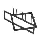 Wall Mounted Wine Rack Black Rhombus Shaped Wall Mounted Double Hook Wine Rack for Wine Cellar Home V1294-YM0523-3118210295411