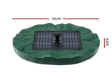 Gardeon Solar Fountain Pumps Bird Bath Floating Lotus Desig Water Feature 31cm FOUNT-POND-B-LED-LEAF