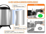 Stainless Steel Insulated Beverage Dispenser, 9.2 Liter, Thermal Hot and Cold Drink Server Dispenser V952-YLHLQQYX12L0TQWXUV0