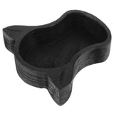 Black Wooden Serving Tray - Fruit Plate for Kitchen, Dining, and Living Room Decor V1192-AZ-W-20696
