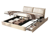Artiss Queen Bed Frame Gas Lift Storage 3 Drawers Adjustable Headboard Platform Base BFRAME-G-APEX-Q-BG-ABC