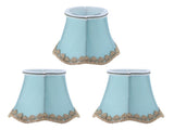 3Pcs Fabric Lampshade ClipType Modern European Style E14 Lamp Cover for Home Hotel KTV Green V1294-YM0901-3119210069111