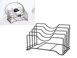 Pot Lid Rack Iron Kitchen Cutting Board Storage Rack Multifunctional Dish Plate Storage Rack V1294-YM0901-3118240149011