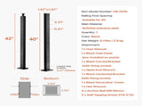 Cable Railing Post, 106.7x5x5cm Level Deck Stair Posts, 1-Pack Stainless Steel Cable Handrail Post, V952-1JZLGZXHS106AWJO6001V0