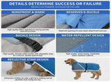 Waterproof Windproof Fleece-Lined Dog Raincoat with Reflective Trim and Leash Opening for Large V1341-ZY-TLYVTEDV-3XL