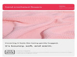 Pink and White Diameter 80 cm -33 Woven Flowers Handmade Rose Bouquet Knit Blanket - Soft Pink V888-ELOSUNG50680