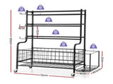 Everfit Dumbbell Rack Weight Rack for Dumbbells Home Gym Storage Black FIT-M-RACK-H-4L