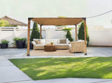 Roof Pergola Gazebo Shed Matte Black Steel Brackets and Coffee Screen DIY Kits V63-848301