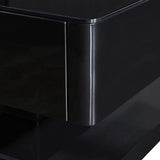 Stylish Coffee Table High Gloss Finish in Shiny Black Colour with 4 Drawers Storage V43-CT-SUP-BL