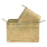 Set 2 Nested Vintage Style Storage Bins 28cm V637-37072BIN