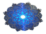 USB-Powered Mandala Atmosphere LED Night Light, Wood Carving Lotus Lamp for Stunning, Wooden Wall V1366-AZ2-W-05407