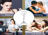 120cm 10"LED Ring Light Dimmable Lighting Kit PhoneSelfie Tripod Makeup Live Lamp V201-W11877745