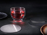 Cups, Cups Set with Decorative Rack, Stainless Steel Tabletop Display Round Cup V1258-DP02-C-669