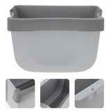 Wall-Mounted Hanging Garbage Bin in Light Grey Plastic, Space-Saving Trash Can for Home and Kitchen V1192-AZ-W-32745