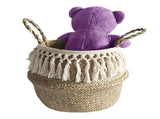 Natural Seagrass Storage Basket Foldable Woven Laundry Basket Handmade Straw Basket V1294-YM0717-10007055