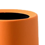 Open Top Trash Can Plastic Double Layer Thick Round Mini Trash Can for Bedroom Office Orange 13L V1294-YM0703-3117230060512