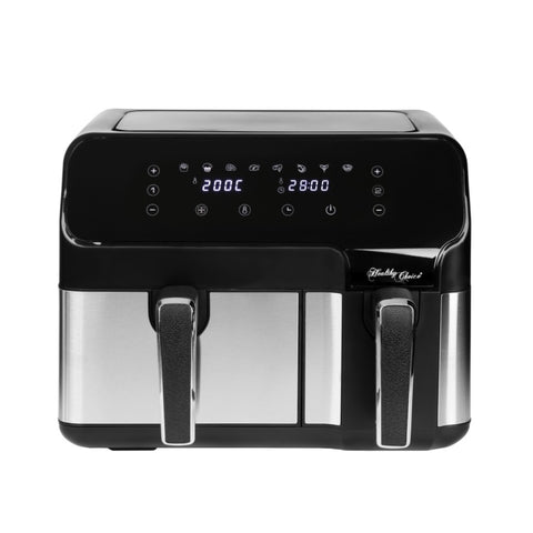 10L Digital Dual Zone Air Fryer w/ Dual Temperature Control V196-AFDZ100