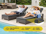 Gardeon Outdoor Chaise Lounge Cushion Lounge Chair Pad Sunbed Mattress Grey OLC-LOUNGE-S-GR