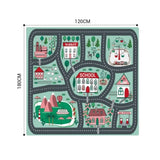 SOGA 2X 120cm Kids Rug Street Map Play Mat, Educational Baby Theme Park Area Rugs KIDCARPET605X2