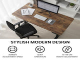 FORTIA Sit to Stand Standing Desk, 160x60cm, 72-118cm Electric Height Adjustable, Walnut Style V219-ADKSSTFO6WLKB