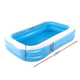 Bestway Kids Pool 262x175x51cm Inflatable Above Ground Swimming Pools 778L BW-POOL-KID-SQ-54006