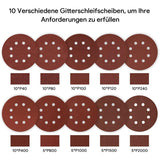 80 Pieces Sanding Discs for Eccentric Sander P40 to P2000 8 Hole, 125mm V1237-ZY-528-065