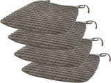 Set of 4 Chair Cushion with Ties for Dining Chairs Non Slip Kitchen Dining Chair Pad and V1188-ZC-LHJ-616