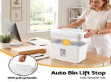 DEVANTI 8L Small Tabletop Paper Shredder 4 Sheet P4 Cross Cut Home Office SHRED-403-4S-WH
