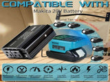 300W Power Inverter Compatible with Makita, DC 18V to AC 110-120V Battery Inverter, Portable Battery V1107-CS-MZJSDHHY9