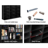 Artiss Bookshelf CD Storage Rack - BERT Black CD-SHELF-BL-AB