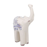 Elephant Ceramic Decor Safe Round Slippy Exquisite Porcelain Elephant Sculpture for Home Office V1294-YM0512-3115220138311