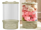 Toy Storage Container PET Transparent Cylinder Plush Toy Display Bucket with PP Lid for Home V1294-YM0703-3117230101213
