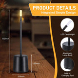 Portable LED Metal Table Lamp - 3-Color Touch Control LED Desk Lamp for Bedroom Nightstand,Night V1366-AZ2-W-05543