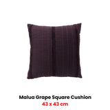Bianca Malua Grape Velet Square Filled Cushion 43 x 43cm V442-BCA-CUSHION-MALUA-GRAPE-SQ