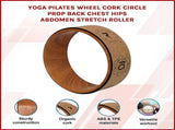 Yoga Pilates Wheel Cork Circle Prop Back Chest Hips Abdomen Stretch Roller V63-825961
