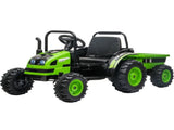 12V Kids Ride on Electric Tractor With Tipper Trailer Green V580-OZ-TRAC-HL388