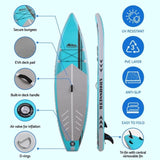 Weisshorn Stand Up Paddle Board 10.5ft Inflatable SUP Surfboard Paddleboard Kayak Surf Green SUP-D-105FT-83-15-GN