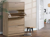 Artiss Shoe Rack Cabinet 60 Pairs 4 Doors - Wood FURNI-L-SHOE-4D3R-WD-AB