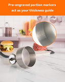 304 Stainless Steel Burger - 4.5" Hamburger Patty Maker, Heavy Duty Stainless Steel Burger V1258-DP02-C-4