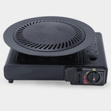 Barbecue Griddle Plate in Black with Slot Design for Secure Cooking on Stove Top V1366-AZ2-W-20431