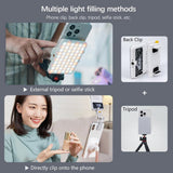 Rechargeable Clip Fill Light - 60 Leds 3 Light Modes Front & Back Clip A Type Blue V562-1059194060DBT