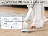 9-in-1 Electric Spin Scrubber with 9 Brush Heads Cordless Cleaning Brush Scrubber Adjustable Angle V1294-YM0901-H49037W