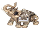 Resin Elephant Statue Figurine Crafts Desktop Ornaments for Home Living RoomGold L 16.5x8x16cm V1294-YM0718-3115200145211
